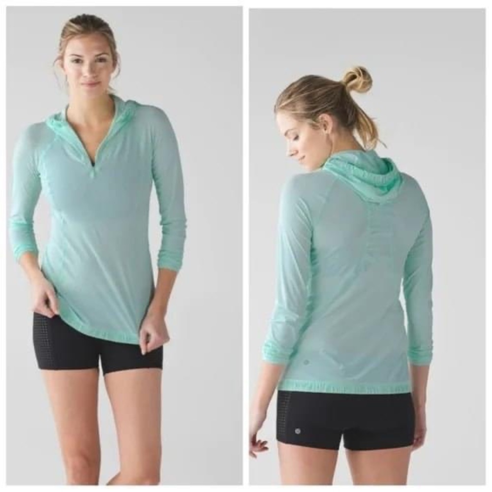 lululemon athletica Waterbound Hoodie in Sea Mist
